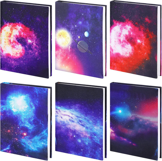 6 Pack Stretchable Book Cover Jumbo Fabric Book Covers Colorful Pattern Print Book Protector Washable Reusable Protective Textbook Cover for Hardcover Textbooks up to 9 x 11 Inch (Star Pattern)