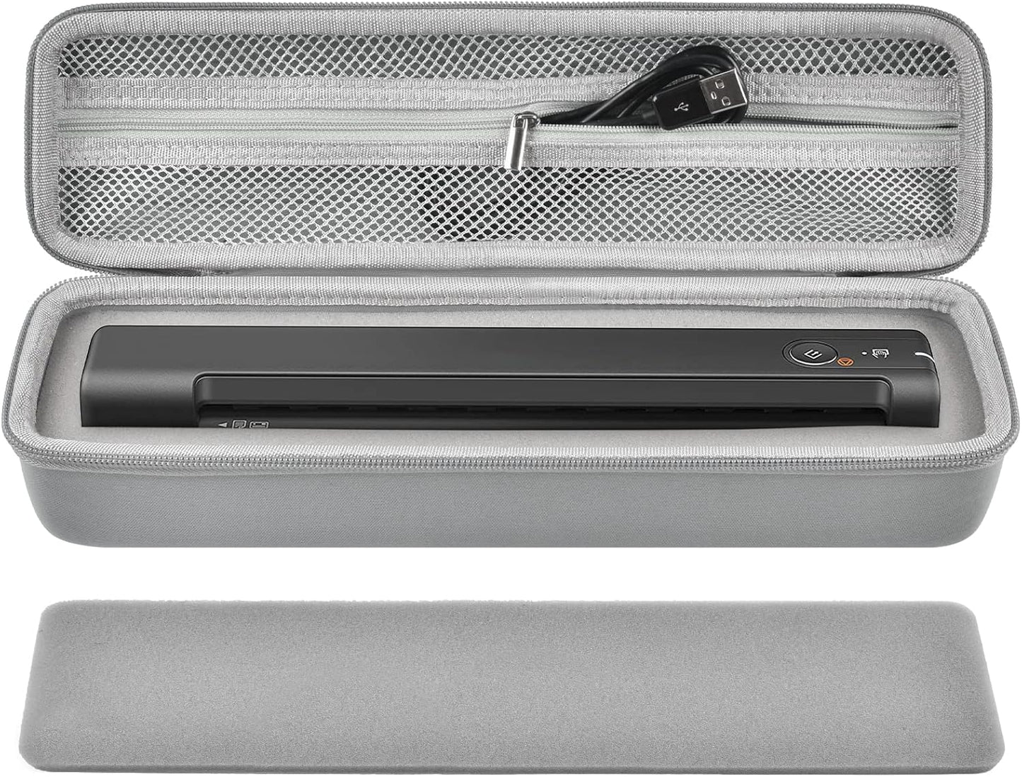 Case Compatible with Epson Workforce ES-50/ ES-60W/ ES-55R/ ES-65WR/ DS-30/ DS-70/ DS-80W Portable Sheet-Fed Document Scanner, Storage for Epson Scanner for PC and Mac- Grey (Box Only)