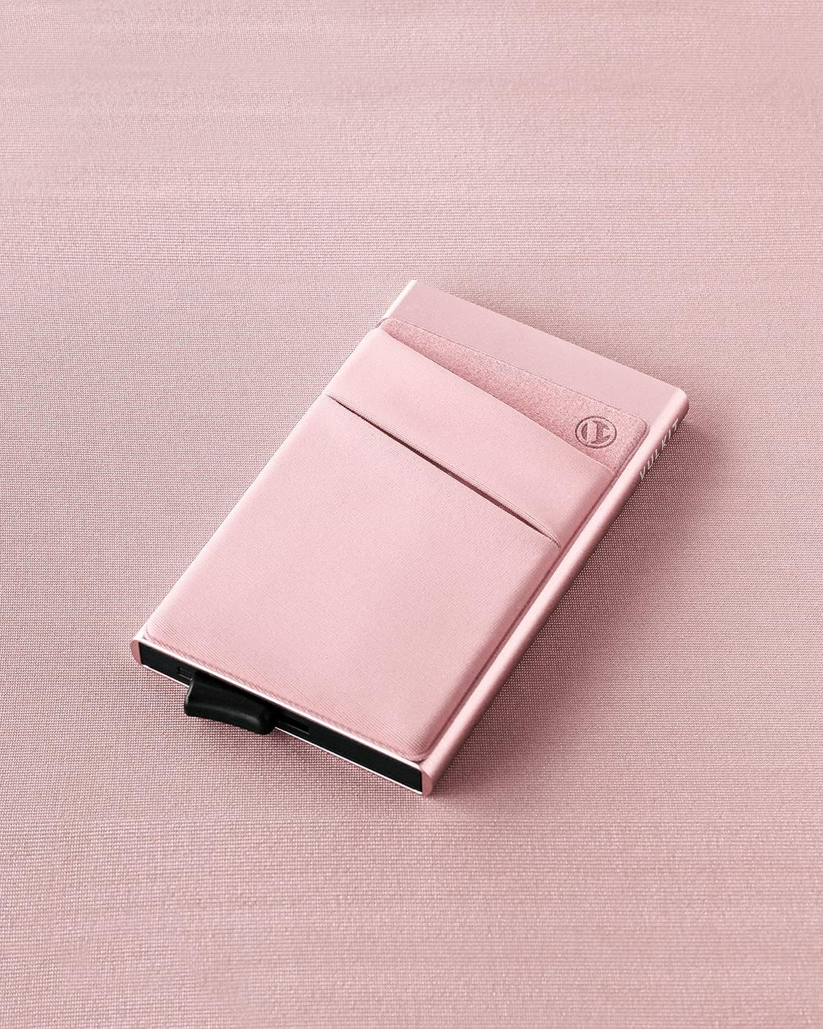 VULKIT Card Holder with Money Pocket Pop Up Wallet RFID Blocking Slim Metal Bank Card Case Holds 5 Cards and Notes