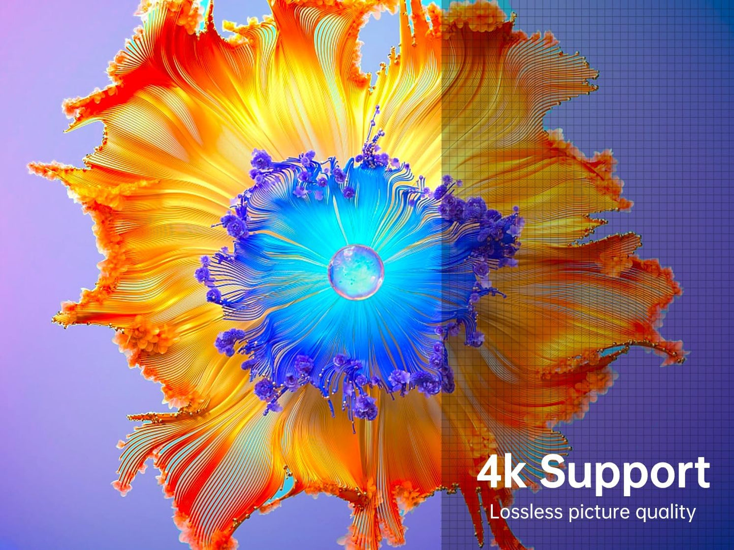 GooDee Smart 1080P Projector - Video Projector with WiFi and Bluetooth, Movie Outdoor Projector for Home Theater Dolby Audio Zoom Portable Projector TV Stick, Netflix/Amazn Prime Video Certified