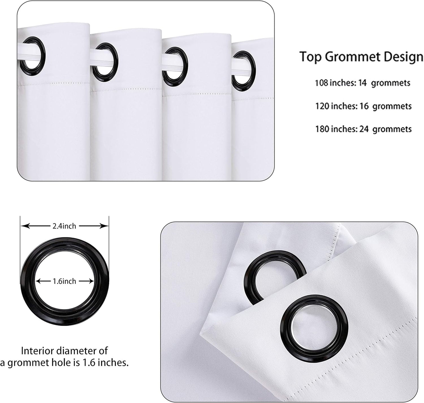 BONZER Extra Wide Room Divider Curtain Screen Partitions Total Privacy Wall Blackout Curtains for Shared Room, 108L x 108W Inch (9L x 9W ft), 1 Panel, Greyish White