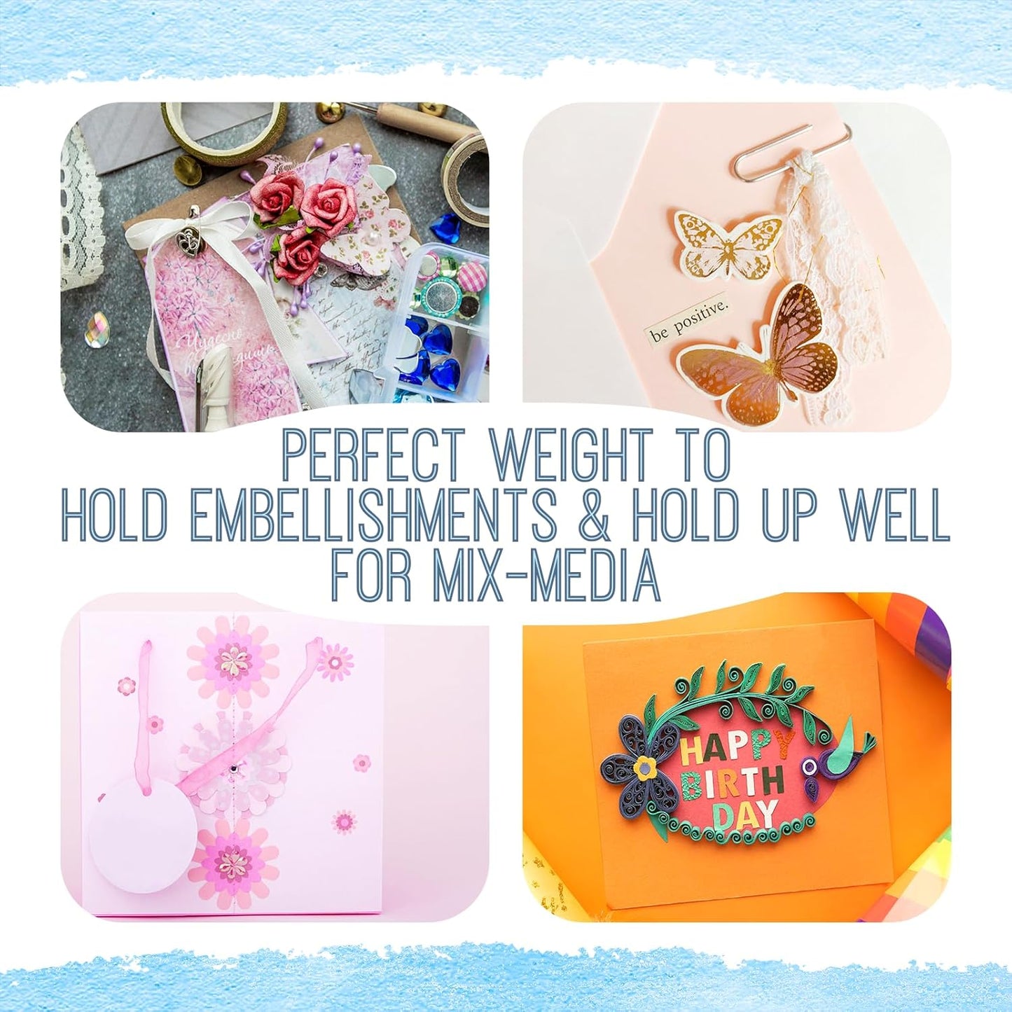 6 x 6 Inch Sqaure Blank Cards with Envelopes 100LB Folded Greeting Cards 24 Assorted Colors 48 Thick Plain Card Stock for Card Making, Photo Cards, Embroidery