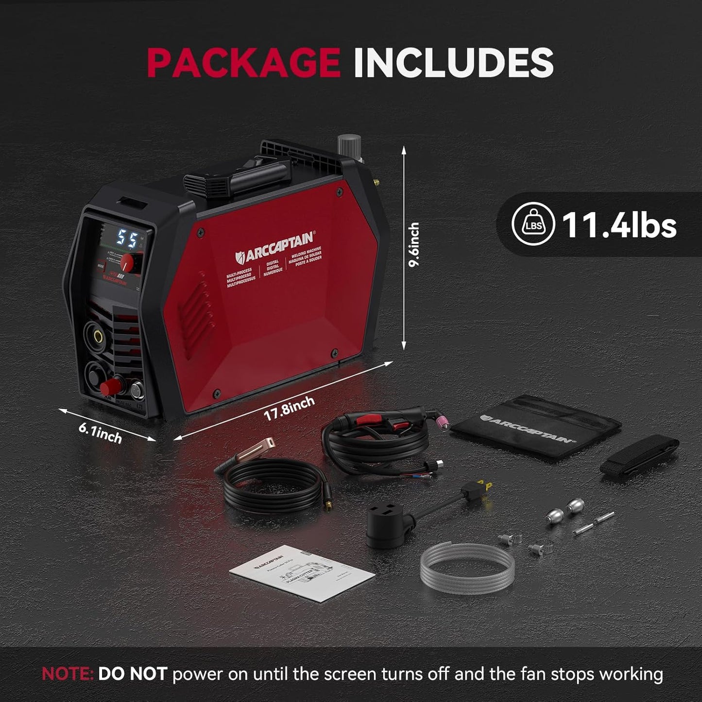 ARCCAPTAIN iControl Cut55 Pro Plasma Cutter, [APP Control] 55 Amp Non-Touch Pilot Arc 120V/240V Plasma Cutter Machine, Large LED Display and 2T/4T, 3/4 inch Maximum Cut, DC Inverter IGBT