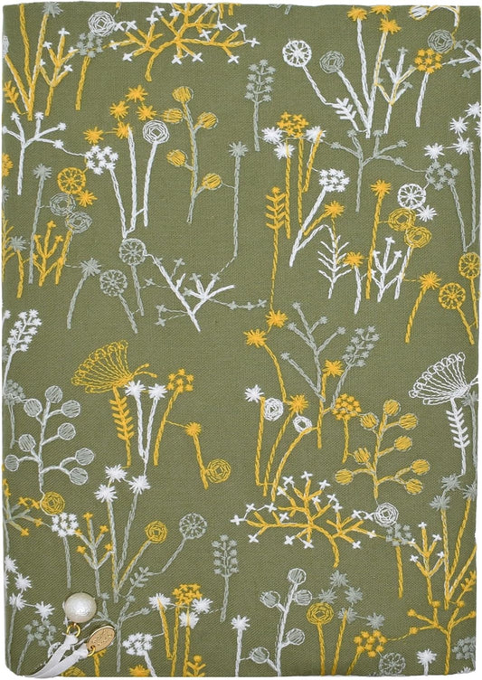 BLBMH Book Covers for Paperbacks Fit for 5.5x8.5 inch Book Bible Adjustable Book Sleeve Cover for Women Over 15 Soft Cloth Protector for Bible Novels - Spring