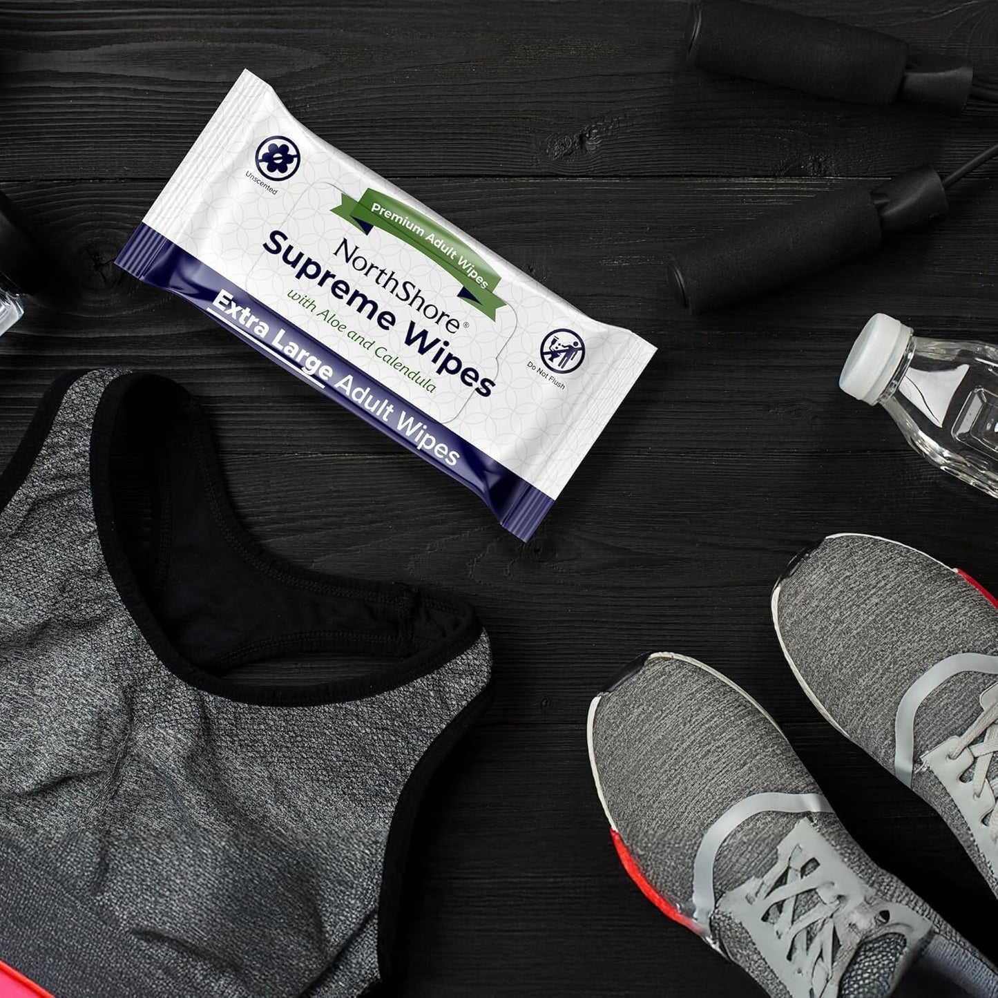 NorthShore Supreme Heavy-Duty Quilted Wipes, X-Large, 9 x 13 in., Case/600 (12/50s)