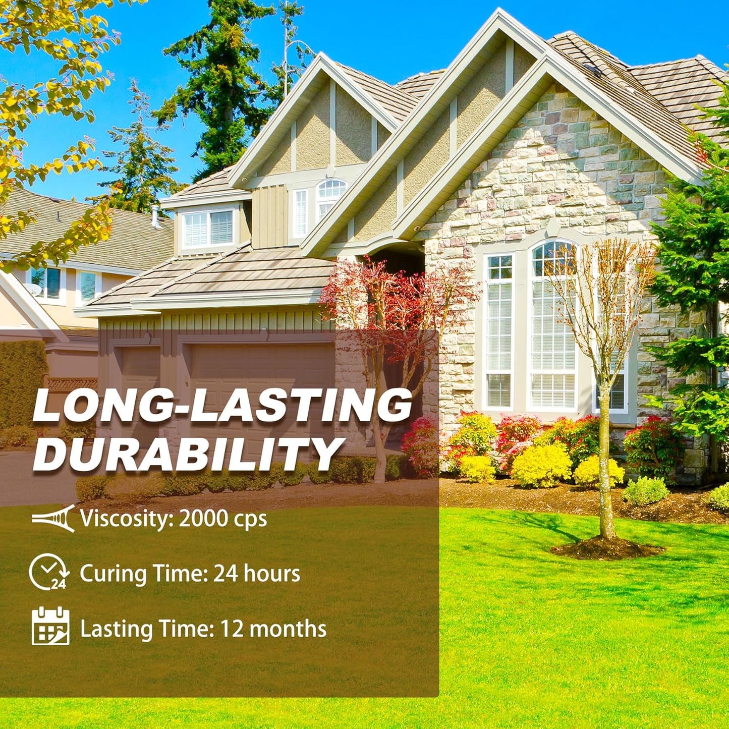 Mulch Glue for Landscaping, 0.5 Gallon Rocks Glue, Fast-Drying Adhesive for Rock, Gravel & Mulch, Non-Toxic, Long-Lasting Stabilizer for Pine Straw, Pebbles & Weed Barrier, Strong Spray for Outdoor