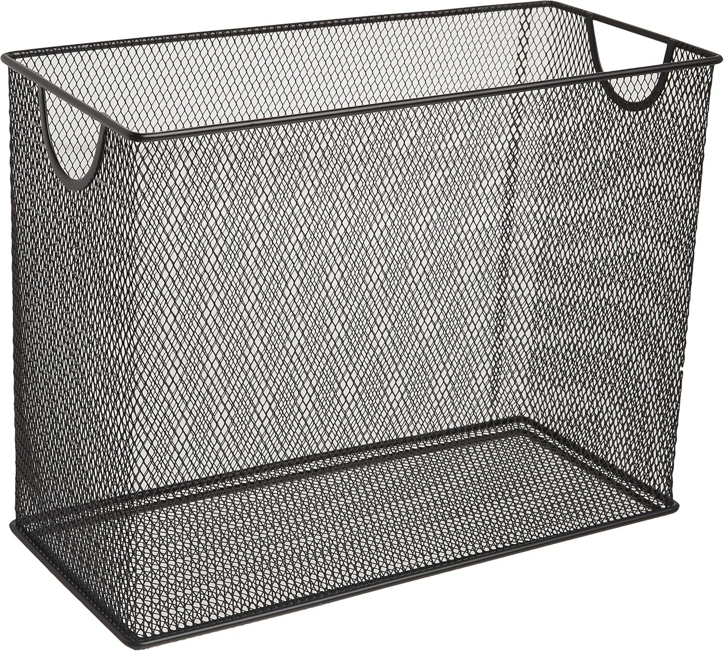 U Brands Mesh Steel Desktop Hanging File Holder, Letter Size, 12.4" x 9.53" x 5.5", Black - 457U00-06